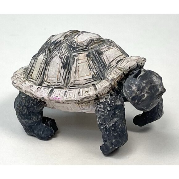 3" Carved Resin Gray TORTOISE FIGURINE Turtle Collectible Decorative Sculpture - Picture 1 of 4